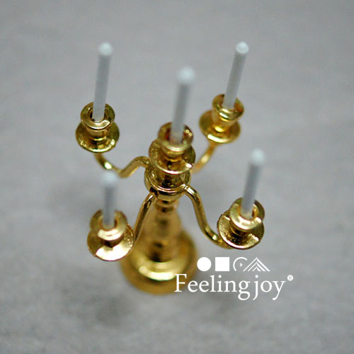 1:12娃娃屋DOLLHOUSE迷你家具配件 5头金色烛台 华丽丽|msdalam kategori Toy/bayi/teka-teki/blok bangunan/model, model statik, rumah/Tabir kehidupan - dari Buy2taobao.com untuk memberikan perkhidmatan ejen Taobao profesional membeli