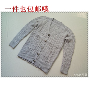 包邮 外贸原单 秋装 <em>厚毛衣开衫</em> <em>休闲</em>外套 毛衣