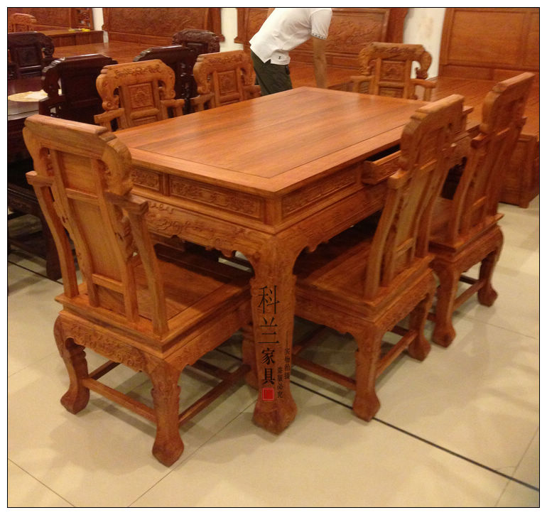 红木家具/长方形餐桌/饭桌/餐台/非洲花梨餐桌7件套特价 红木家具/长方形餐桌/饭桌/餐台/非洲花梨餐桌7件套特价