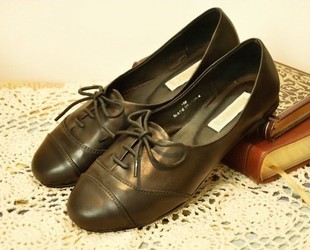  款单鞋 韩版真皮牛津鞋 英伦风女鞋 复古平跟小黑皮鞋平底鞋