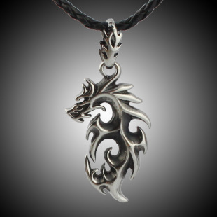  龙腾朋克风格 韩版韩国正品原单 男士钛钢项链首饰品 男友 礼品