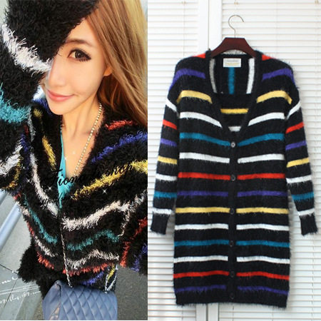 【多图】<em>彩色毛衣</em>长款<em>外套</em> - <em>彩色毛衣</em>长款<em>外套</em>
