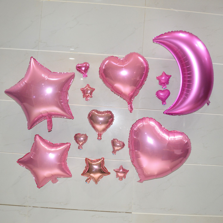 new pattern Pearl heart-shaped Five-pointed star Aluminum balloon birthday party wedding arrangement balloon Pink Seriesin the Festive supplies/Gift , Balloon/Floating air ball , Balloon category - from Buy2taobao.com to provide professional Taobao agent buy service