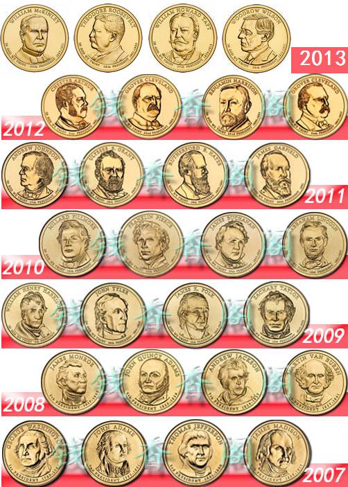 ★全新选优★美国总统币.全套30枚(2007~201