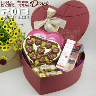  包邮新款德芙+费列罗巧克力礼盒装 正品DIY情人节礼盒 生日礼物C0