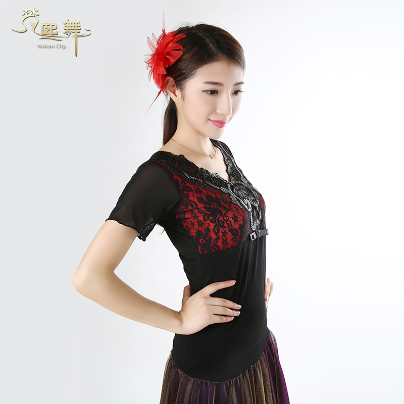 摩登舞上衣新款短袖练习演出舞裙交谊舞广场舞拉丁舞服装夏季女在类目 运动/瑜伽/健身/球迷用品, 舞蹈/健美操/体操, 拉丁舞, 拉丁舞上装中 - 来自Buy2taobao.com提供专业的淘宝代购服务