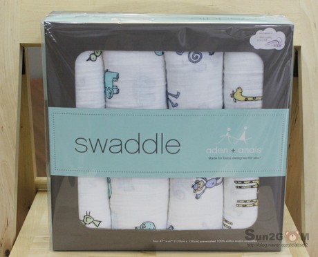 韩国代购直送aden+anais婴儿纯棉襁褓包被四