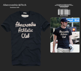  美国代购正品 夏装AF男士短袖T恤 时尚潮男大码t恤半袖打底衫男