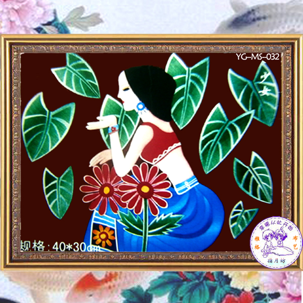 Fabric collage manual Material package Home Furnishing Folk custom Cloth sticker diy make three-dimensional originality Fabric art Hanging picture girlin the Arts and crafts , Folk arts and crafts Features , Other category - from Buy2taobao.com to provide professional Taobao agent buy service