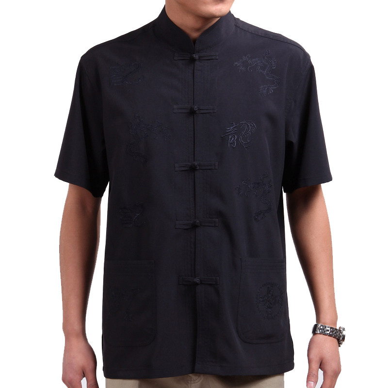 Summer 2013 new middle-aged collar shirts clothing short sleeve shirt for men aged men's casual summer dress