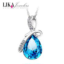 LIKA 饰品 水晶 项链 女 短款锁骨 韩版时尚 水晶吊坠 锁骨链韩国