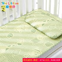 优尼世界 婴儿枕席 宝宝枕席枕片夏天夏季亚麻草竹炭三层凉席枕席