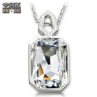 SGE璀璨<em>女王</em>水晶吊坠<em>项链</em> <em>奢华</em>毛衣链 百搭挂