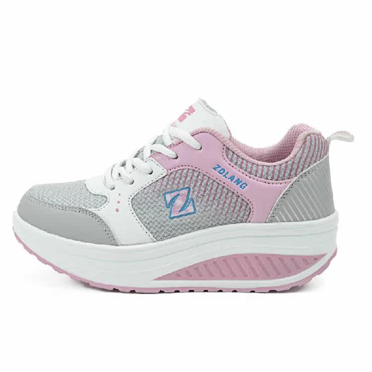 Zuo Dan Wolf casual shoes increase weight-loss shake shoe breathable mesh Sneakers Shoes with thick-soled platform shoes Korean version
