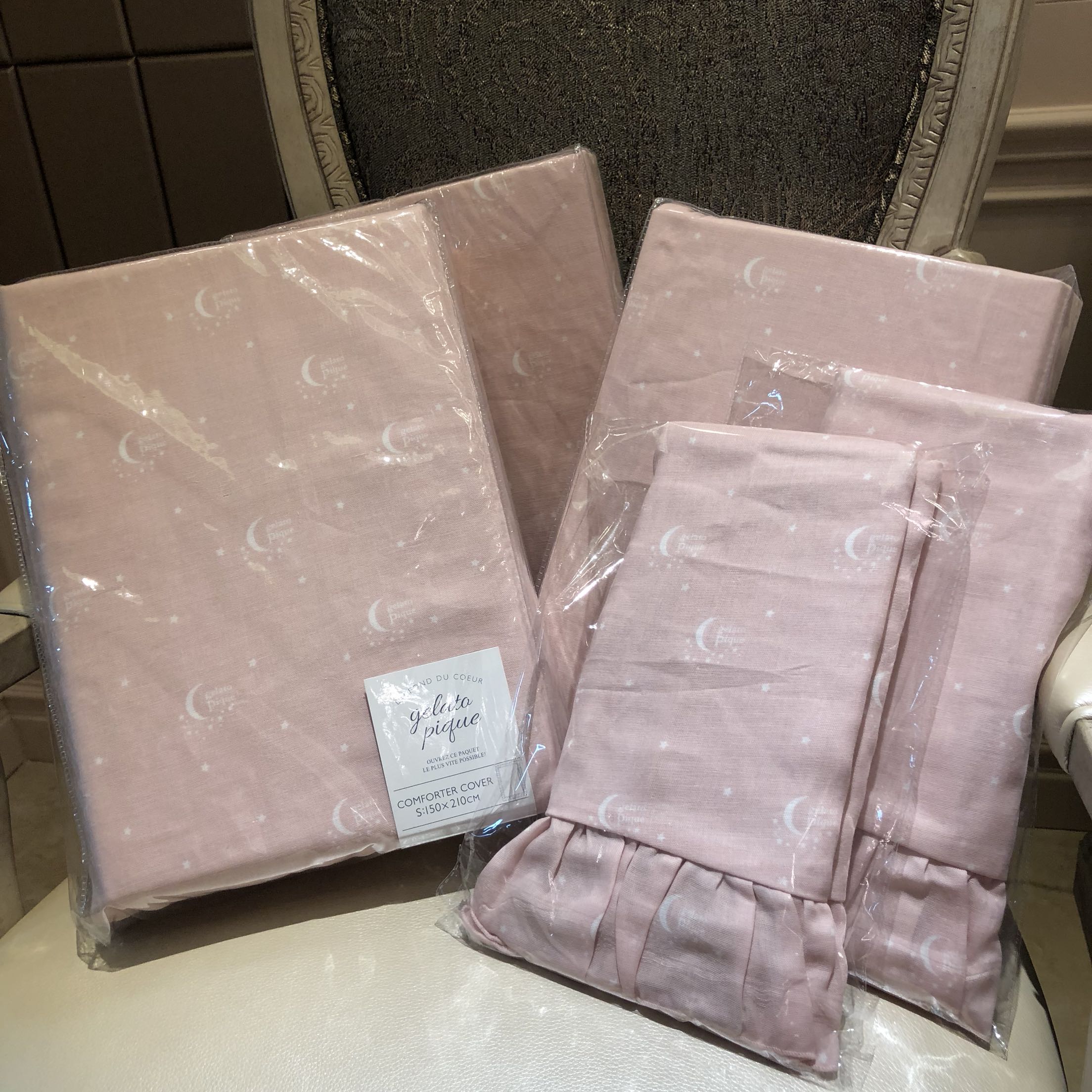 Export orders Surplus pure cotton Double gauze printing Little Star Moon Bouffancy lace Quilt cover Separate selectionin the Bedclothes , Quilt category - from Buy2taobao.com to provide professional Taobao agent buy service