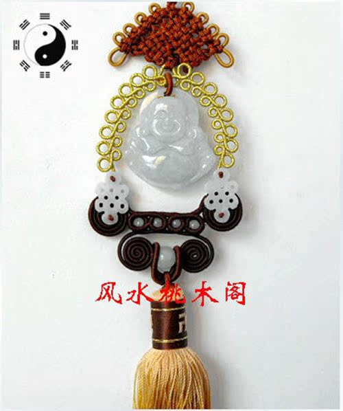 风水桃木阁笑口佛提升运势 招财保佑一路平安翡翠车挂在类目 汽车/用品/配件/改装, 汽车用品/内饰品, 车挂中 - 来自Buy2taobao.com提供专业的淘宝代购服务