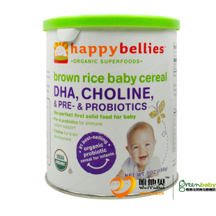  happybaby禧贝米粉1段有机糙米高铁婴儿米粉进口婴儿食品宝宝辅食
