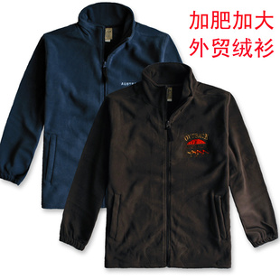  外贸春 男厚款开衫抓绒卫衣外套 户外加大码摇粒绒软壳衣SE25