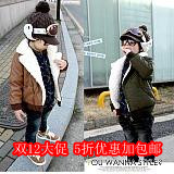  新款童装秋冬款 男童时尚冬装皮棉衣儿童PU棉衣 皮夹克外套