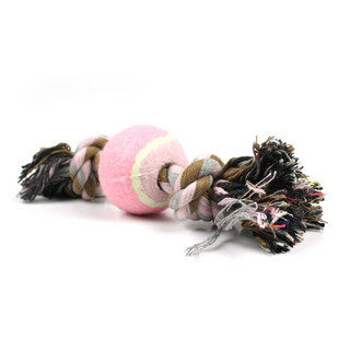 Small double knot plus ball cotton rope dog toy pet toys toy Teddy clean teeth molars VIP bite ropes