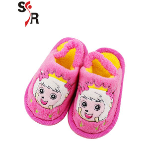  清仓！冬春保暖儿童棉拖鞋 室内软底防滑底女童拖鞋 卡通男童棉鞋