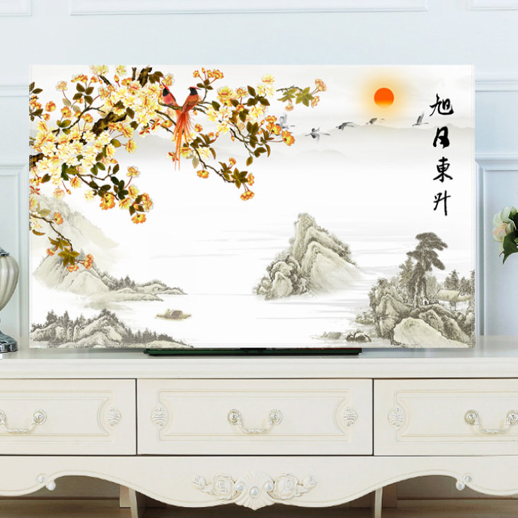 Hanging type TV hood dustproof Cover cloth Chinese style 55 Korean Edition TV cover cloth Simplicity curved surface TV sets liquid crystalin the Home Fabric , Dust protection cover , TV cover category - from Buy2taobao.com to provide professional Taobao agent buy service