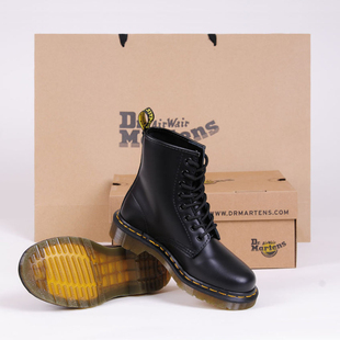  专柜正品Dr.Martens 1460 8孔英伦SMOOTH硬皮黑色男女短靴 马丁靴