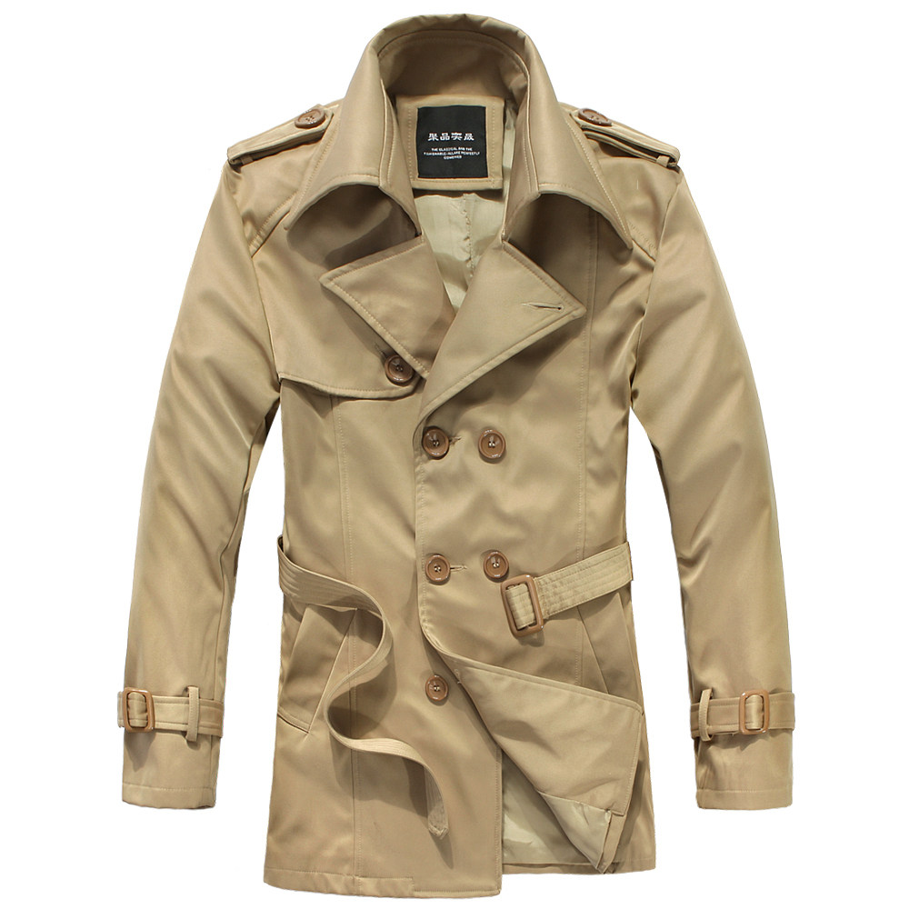 Poly esong casual trench coat in the spring tide in the Korean men's slim fit long bi-fold wallet men s jacket coat men