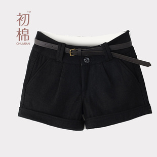 初棉高端正品 坚持使用正宗羊毛呢短裤靴裤女
