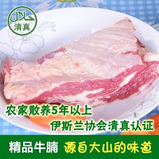  溜达牛 清真黄牛肉 新鲜生牛肉 真空包装冷冻牛肉 精修牛腩肉500g