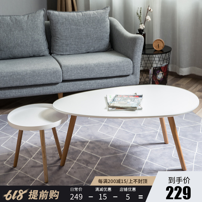 Northern Europe style a living room Solid wood coffee table originality Small apartment Modern minimalist Japanese white Small coffee table tea tablein the Residential furniture , Categories , Tea table category - from Buy2taobao.com to provide professional Taobao agent buy service