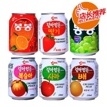 韩国纯进口食品果味饮料 海太果肉果汁饮料238ml (草莓 葡萄 梨) 韩国纯进口食品果味饮料 海太果肉果汁饮料238ml (草莓 葡萄 梨)