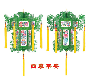  喜庆灯笼藁城宫灯春节纸雕宫灯中国特色传统四季平安宫灯一只