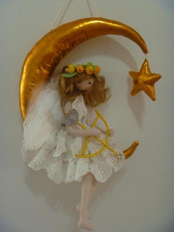 定制手工婚纱娃娃 家居饰品摆件圣诞挂件月亮天使 买一送一咯-淘宝网