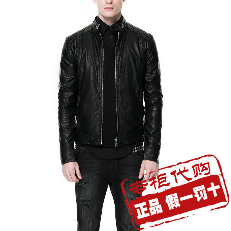 2013zara men's genuine leather men's slim thin leather jackets new locomotive seven hundred and six-four hundred and eighths