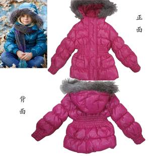  外贸原单SI*女童羽绒服/官网正品儿童带帽中长外套防寒衣/可亲子