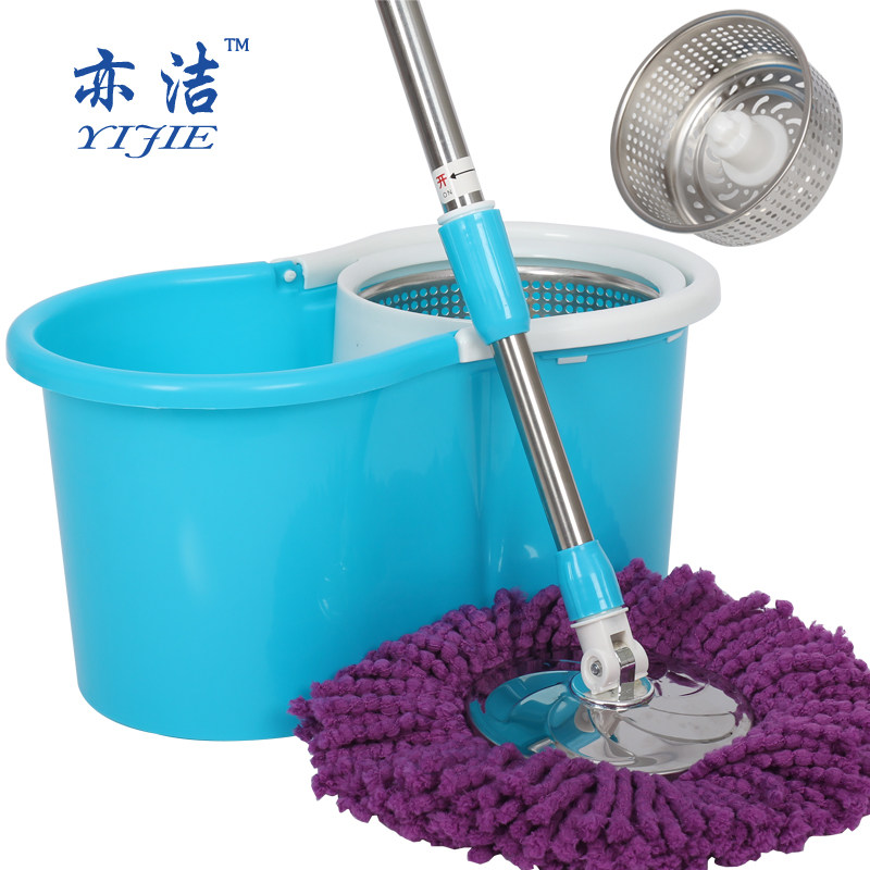 正品亦洁好神拖双驱动神奇旋转拖把免脚踩手压脱水桶杆拖布头包邮