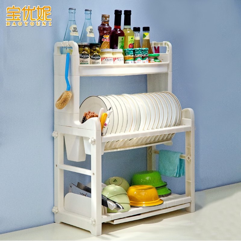 宝优妮 厨房置物架 碗架碗碟架 调料架刀架 沥水架 厨房餐饮用具 宝优妮 厨房置物架 碗架碗碟架 调料架刀架 沥水架 厨房餐饮用具
