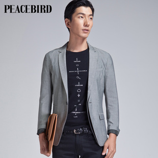  太平鸟男装春装新款 英伦风西装休闲时尚小西服80312165023