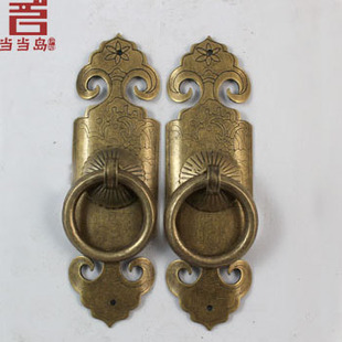 当当岛铜雕 中式仿古纯铜门锁橱柜门拉手dg-052中式 拱形10cm