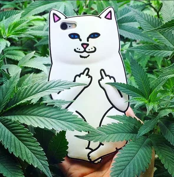 现货 美国 ripndip 中指猫贱猫潮牌手机壳苹果7p/6p硅胶卡通在类目 3C数码配件, 手机配件, 手机保护套/壳中 - 来自Buy2taobao.com提供专业的淘宝代购服务