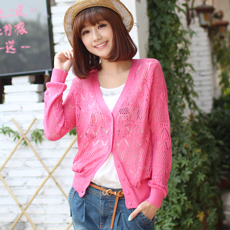 新款春装镂空空调衫...