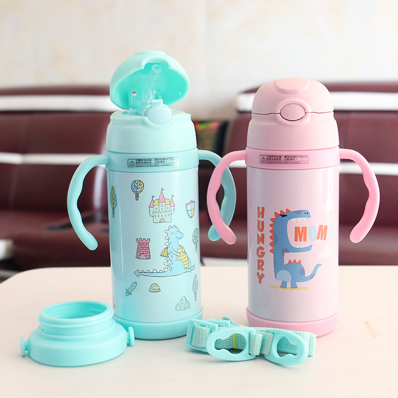new pattern student lovely Tutou children Straw cup 330ML Vacuum with handle 304 Stainless steel mugin the Tableware , Cup/Cups/Kettle , Mug category - from Buy2taobao.com to provide professional Taobao agent buy service