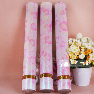  节日庆典婚庆用品礼花筒婚礼必备礼宾花/粉色桃心彩花/礼炮40cm