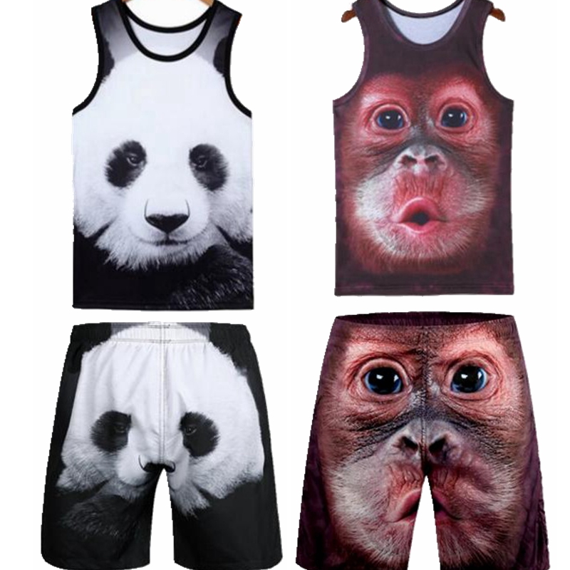 Europe and America Harajuku summer Sandy beach leisure time shorts 3D vest animal printing Kuso personality men and women Easyin the Sports/Yoga/Fitness/Fans supplies , Swim , Beach pants category - from Buy2taobao.com to provide professional Taobao agent buy service