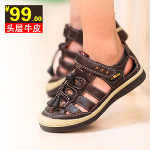  童鞋凉鞋新款 男童真皮牛皮包头镂空软底凉鞋儿童凉鞋韩版潮