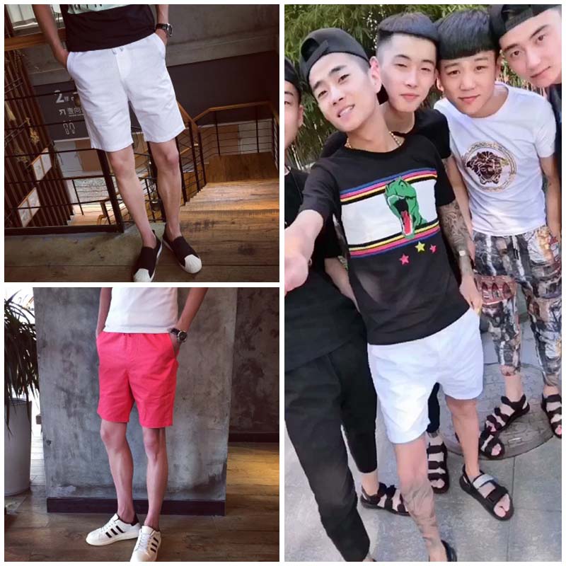 社会人精神小伙短裤夏季男士五分裤沙滩裤快手红人刘叉叉同款裤子在类目 男装, 休闲裤中 - 来自Buy2taobao.com提供专业的淘宝代购服务
