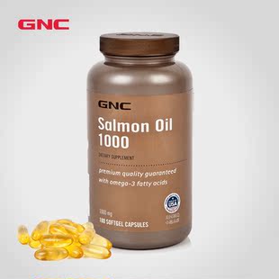  美国原装进口 GNC/健安喜深海鱼油软胶囊（1000mg）180粒/瓶 正品