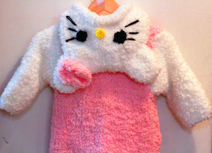<em>编织</em>小屋绒绒线<em>编织</em> kitty猫<em>马甲</em>外套材料包 送