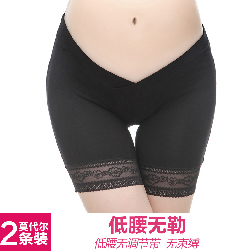 孕妇安全裤低腰薄款莫代尔夏季孕妇防走光打底裤五分内裤纯色花边|ruв категории Всё для беременных и кормящих, бюстгальтер/трусы/производить осмотр брюки, трусы - от Buy2taobao.com для оказания профессиональной услуги покупки агента Taobao